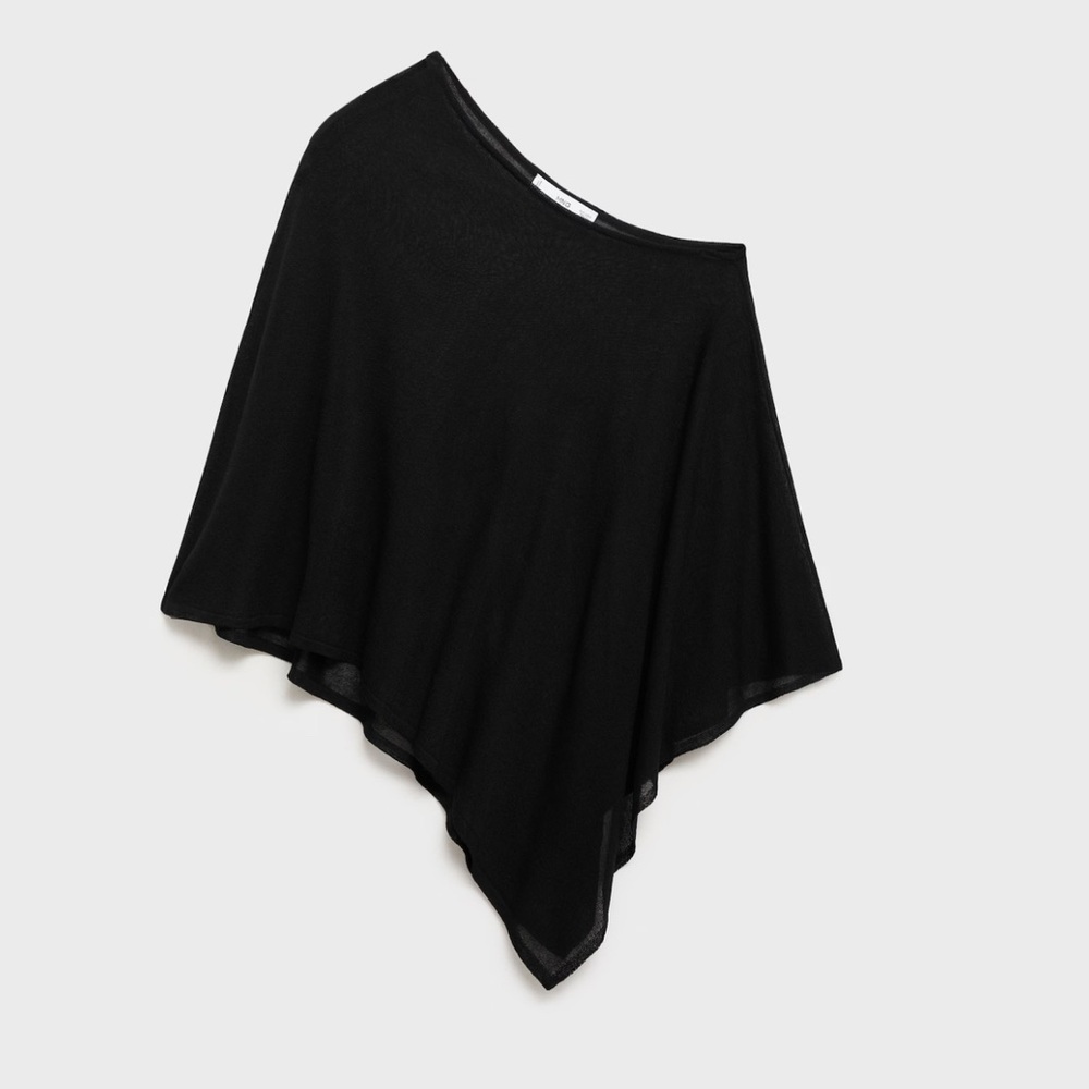 Mango Asymmetrical Knitted Cape